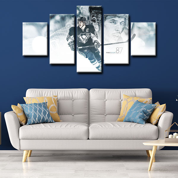 Pittsburgh Penguins Centre Darryl Sidney Crosby Canvas Wall Art