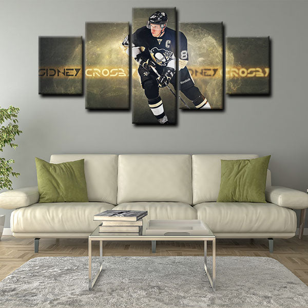 Pittsburgh Penguins Centre Darryl Sidney Crosby Canvas Wall Art