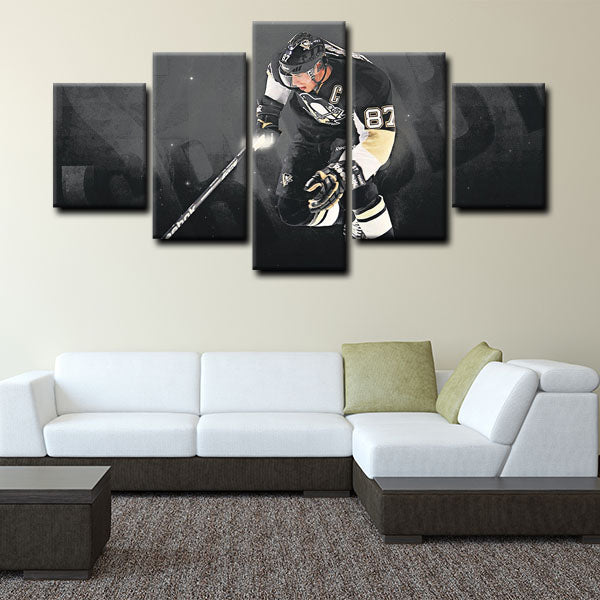Pittsburgh Penguins Centre Darryl Sidney Crosby Canvas Wall Art