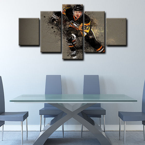 Pittsburgh Penguins Centre Sid The Kid Sidney Crosby Canvas Wall Art