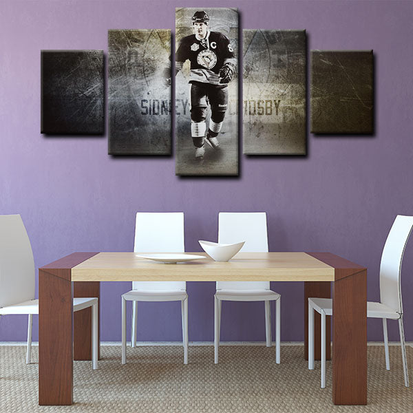Pittsburgh Penguins Centre Sid The Kid Sidney Crosby Canvas Wall Art