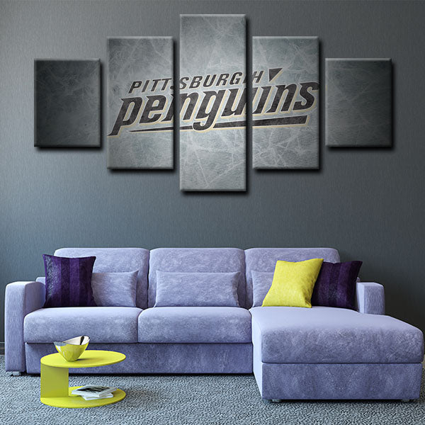 Pittsburgh Penguins Emblem Canvas Wall Art