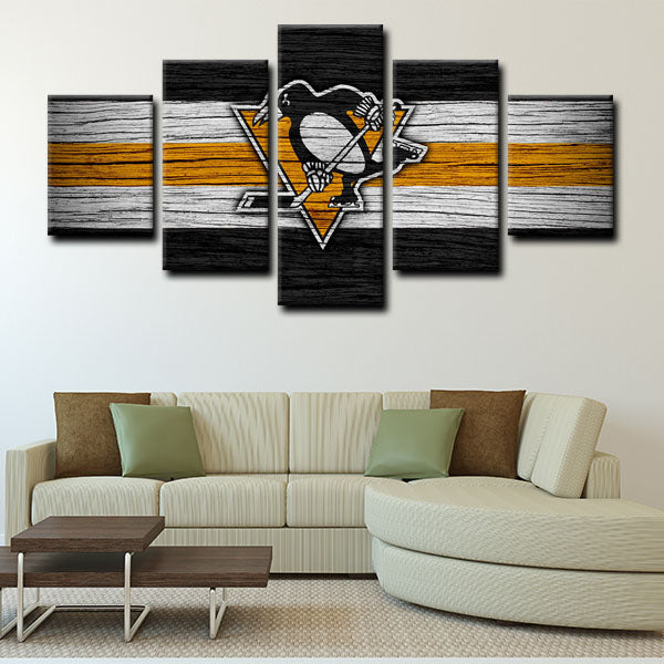Pittsburgh Penguins Emblem Canvas Wall Art