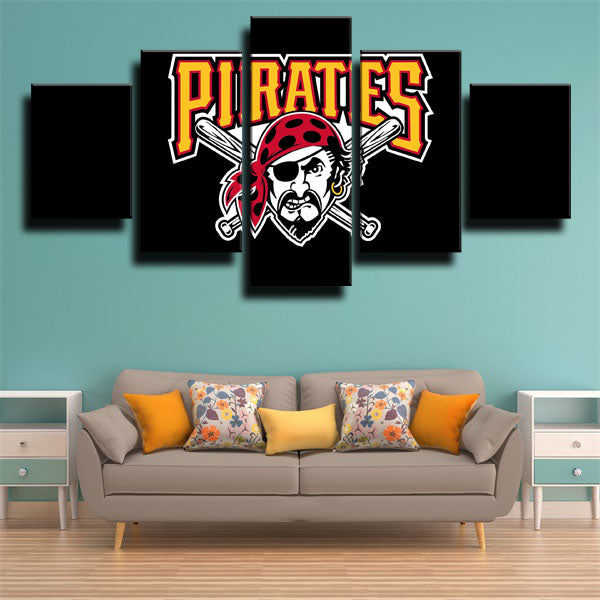 Pittsburgh Pirates Black Emblem Canvas Wall Art Pittsburgh Pirates Black Emblem Canvas Wall Art