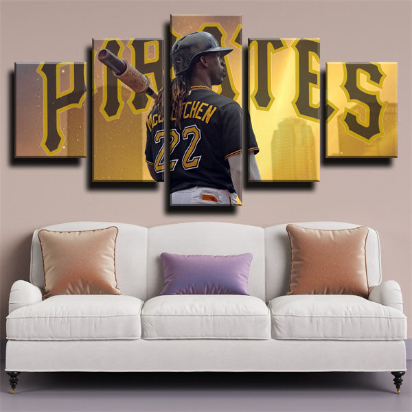 Pittsburgh Pirates Outfielder Andrew Mccutchen Zoom Canvas Wall Art