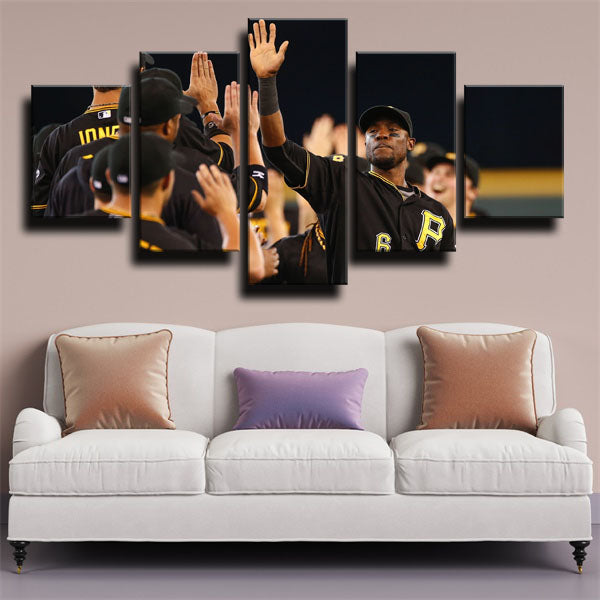 Pittsburgh Pirates Outfielder Tato Starling Marte Canvas Wall Art