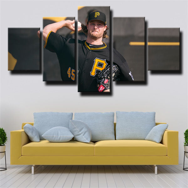 Pittsburgh Pirates Pitcher Cole Train No.45 Gerrit Cole Canvas Wall Art