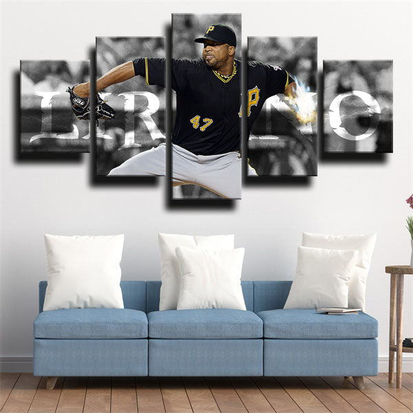 Pittsburgh Pirates Pitcher Franchise Francisco Liriano Canvas Wall Art