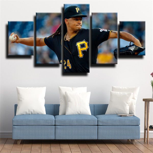 Pittsburgh Pirates Shortstop Chris Archer The Rook Canvas Wall Art