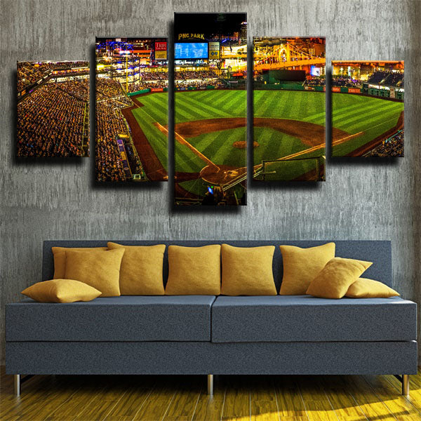 Pittsburgh Pirates Stadium Emblem Canvas Wall Art