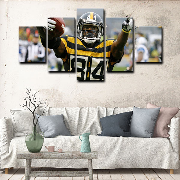 Pittsburgh Steelers Wide Receiver Ronald Ocean Antonio Brown Canvas Wall Art