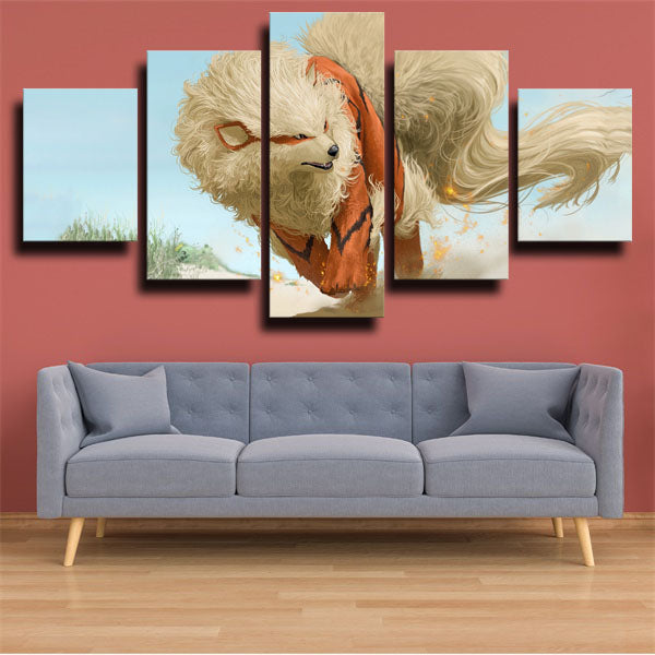 Pokemon Arcanine Canvas Wall Art