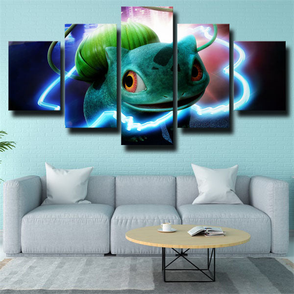 Pokemon Bulbasaur Blue Canvas Wall Art