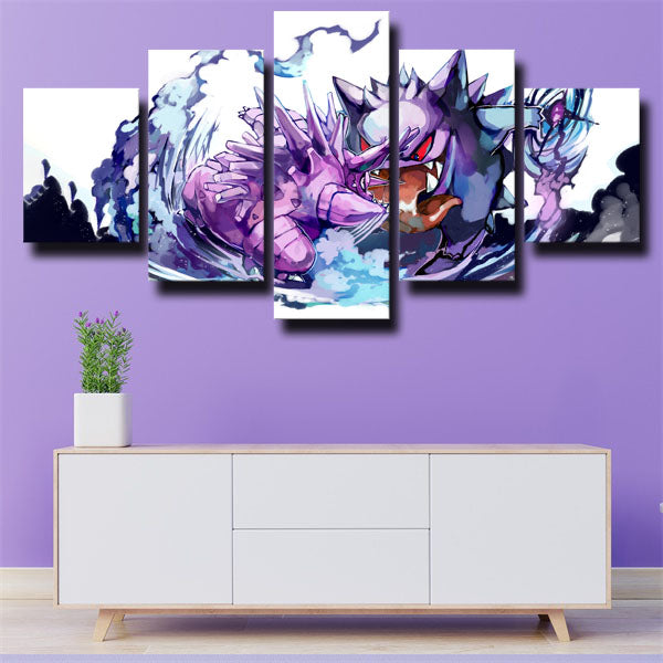 Pokemon Nidorino Vs. Gengar Canvas Wall Art