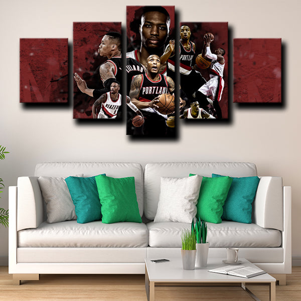 Portland Trail Blazers Champion Damian Lillard Canvas Wall Art