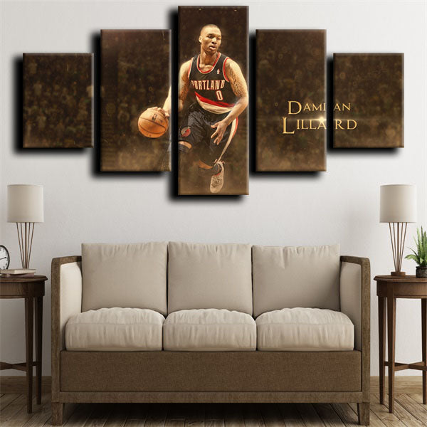 Portland Trail Blazers Full Back Dame Mvp Lillard Canvas Wall Art