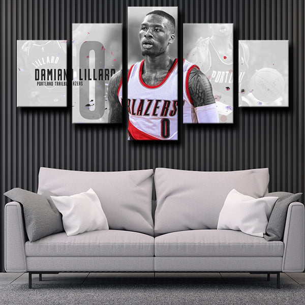 Portland Trail Blazers Full Guard Dame Damian Lillard Canvas Wall Art