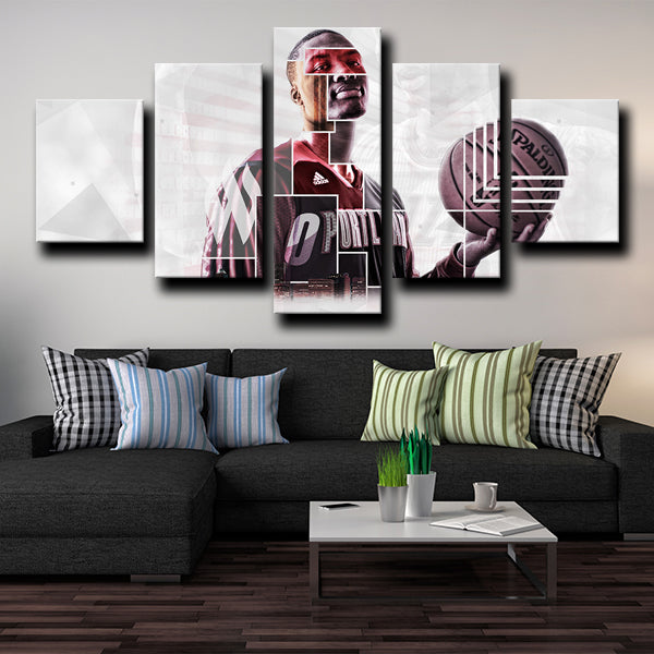 Portland Trail Blazers Full Guard Mvp Damian Lillard Canvas Wall Art