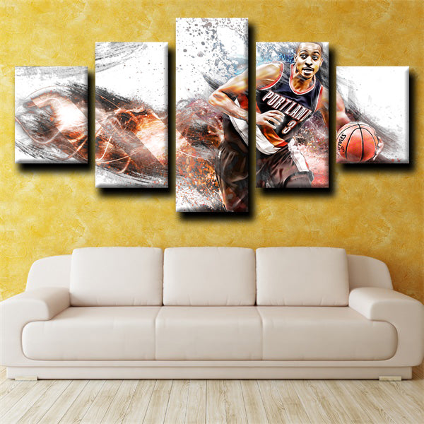 Portland Trail Blazers Guard C J Mccollum Canvas Wall Art