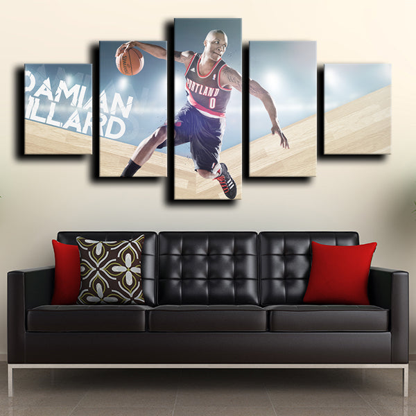 Portland Trail Blazers Guard Dame Damian Lillard Canvas Wall Art