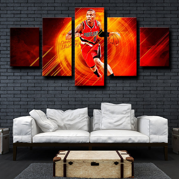 Portland Trail Blazers Mvp Rear Guard Lillard Canvas Wall Art