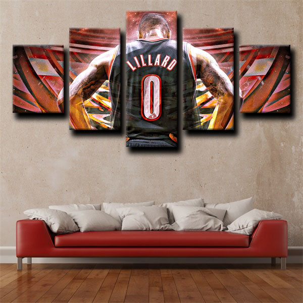 Portland Trail Blazers Rear Guard Dame Damian Lillard Canvas Wall Art