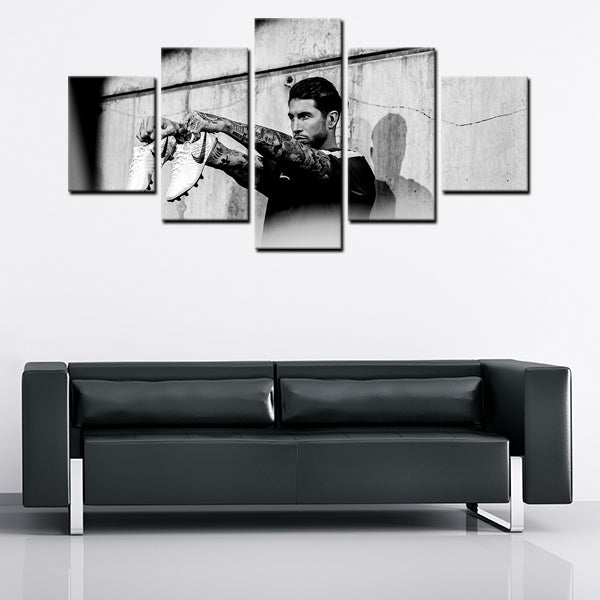Real Madrid Back Cuqui Sergio Ramos Canvas Wall Art