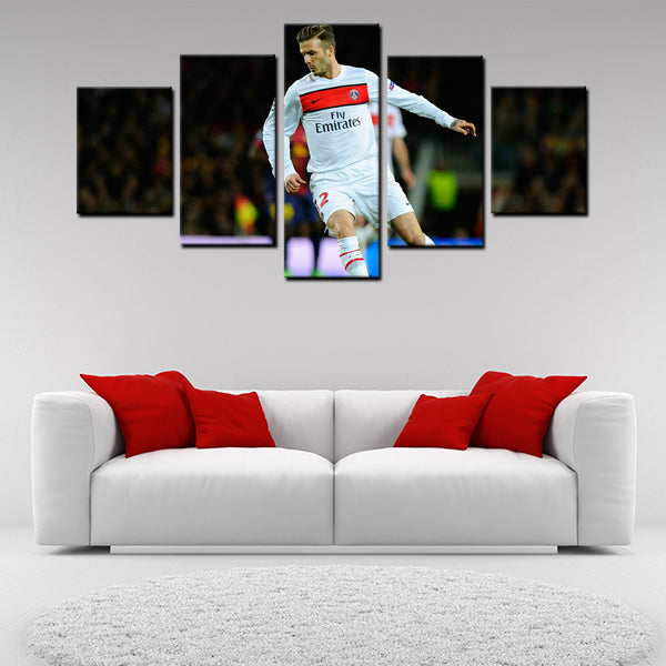 Real Madrid Beckham Midfield David Beckham Canvas Wall Art