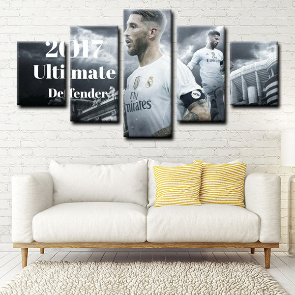 Real Madrid Cf Centre Back Cuqui Sergio Ramos 2017 Ultimate Defender Canvas Wall Art