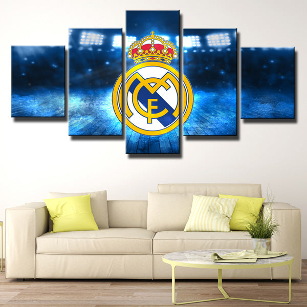 Real Madrid Cf Emblem Canvas Wall Art