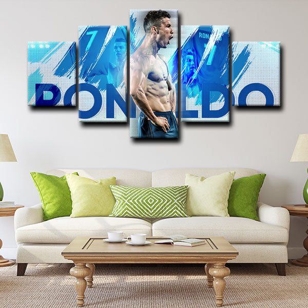 Real Madrid Cf Forward Cr7 Cristiano Ronaldo Canvas Wall Art