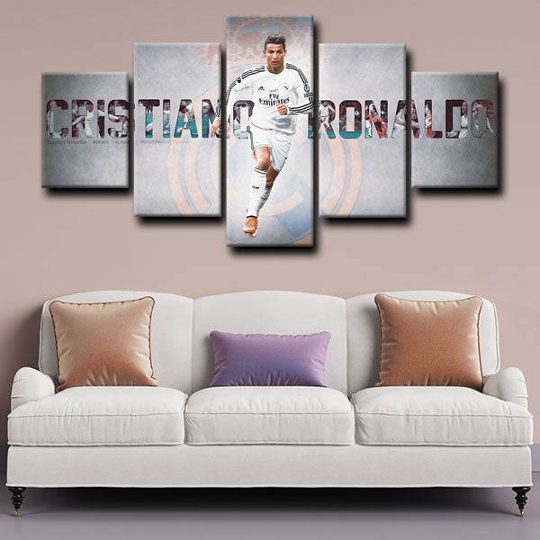 Real Madrid Cf Forward Cr7 Cristiano Ronaldo Name Canvas Wall Art