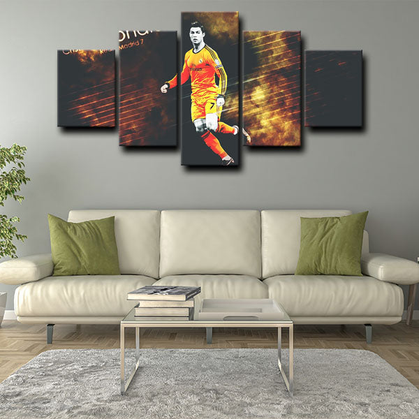 Real Madrid CF Forward Cris Cristiano Ronaldo Football Player Canvas Wall Art