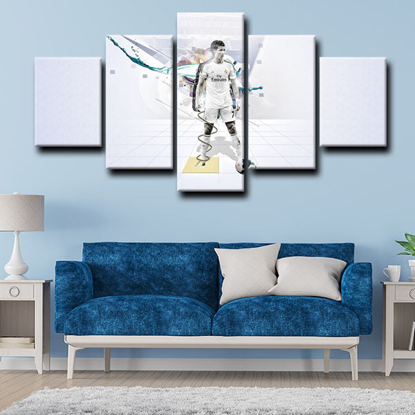 Real Madrid CF Forward C. Ronaldo Cristiano Ronaldo Art Canvas Wall Art