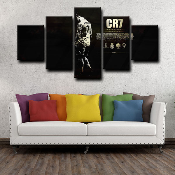 Real Madrid Cf Forward Ron Cristiano Ronaldo Canvas Wall Art