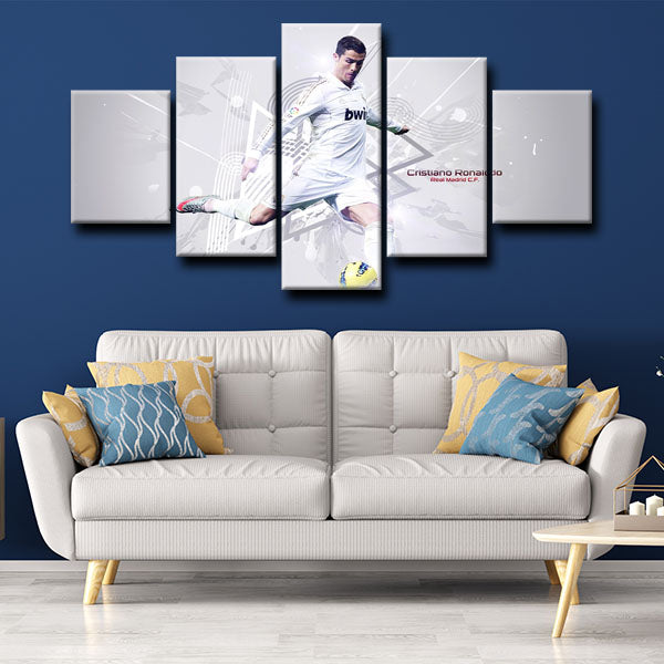 Real Madrid Cf Forward Ron Cristiano Ronaldo Famous People Canvas Wall Art