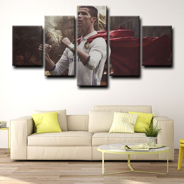 Real Madrid Cf Forward Ronnie Cristiano Ronaldo Canvas Wall Art