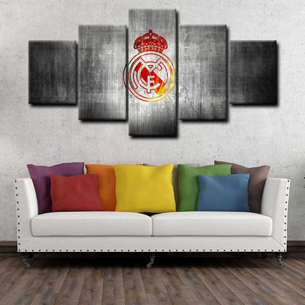 Real Madrid Cf Symbol Canvas Wall Art