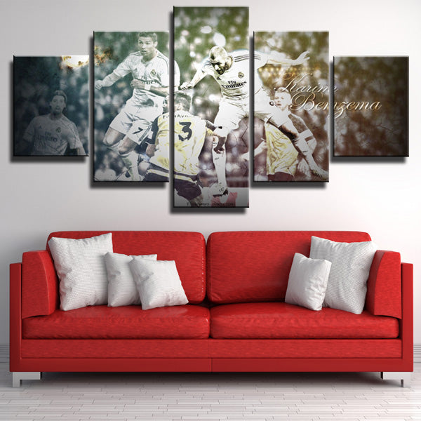 Real Madrid F.C. Forward Karim Benzema Canvas Wall Art