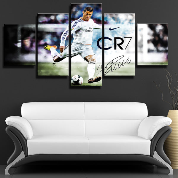 Real Madrid Fc Cristiano Ronaldo Tricks Canvas Wall Art