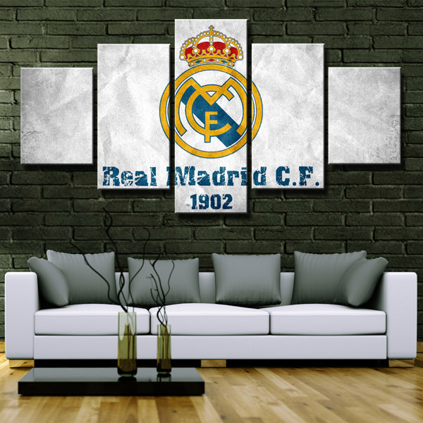 Real Madrid Fc Establish 1902 Canvas Wall Art