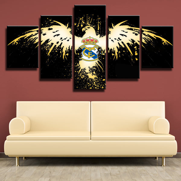 Real Madrid Fc Symbol Canvas Wall Art
