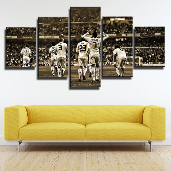 Real Madrid Fc The White Army Canvas Wall Art