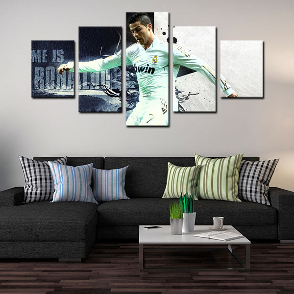 Real Madrid Left Wing Cr7 Ronaldo Canvas Wall Art