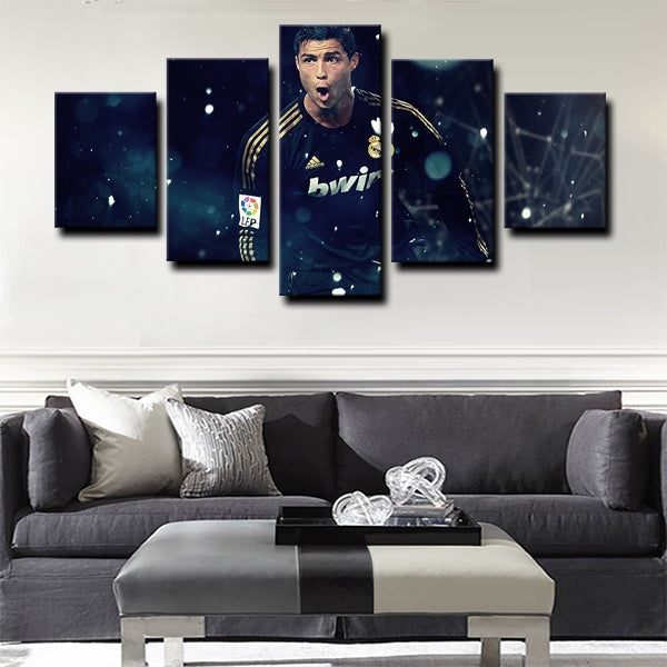 Real Madrid Left Wing Cr7 Ronaldo Canvas Wall Art