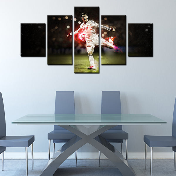 Real Madrid Left Wing Cris Ronaldo Canvas Wall Art