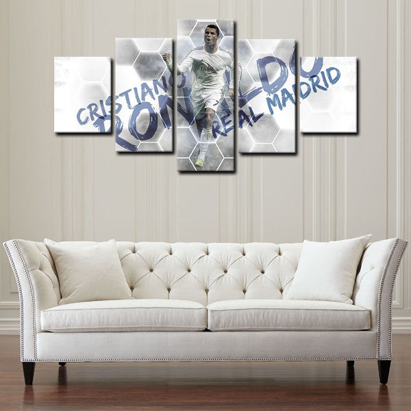 Real Madrid Left Wing Cris Ronaldo Canvas Wall Art