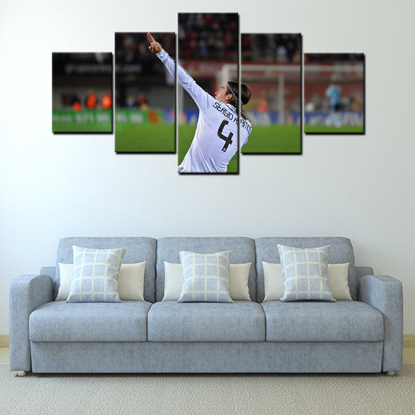Real Madrid Right Back Cuqui Sergio Ramos Canvas Wall Art