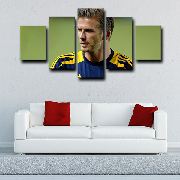 Real Madrid Right Midfielder Golden Balls David Beckham Canvas Wall Art