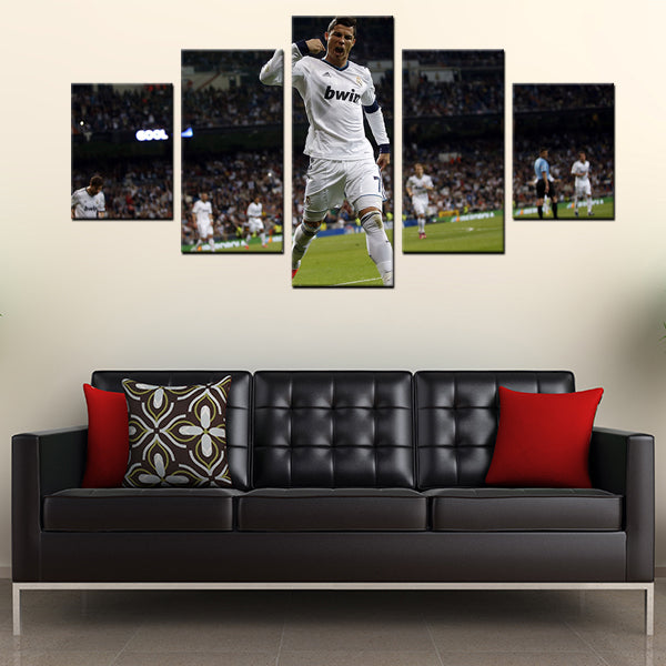 Real Madrid Striker Cris Ronaldo Canvas Wall Art